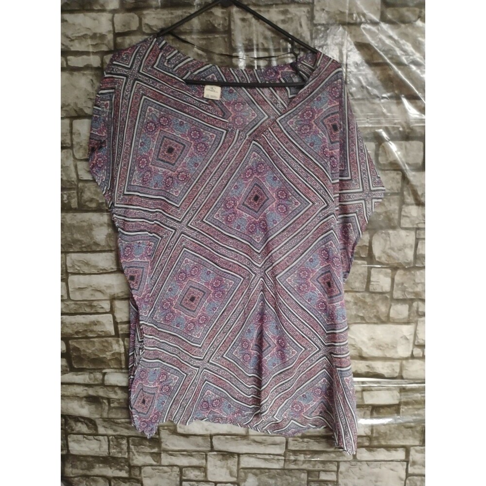 O'Neill Women's Swim Top Cover Up Bali Print Sheer Lightweight Size Xsmall